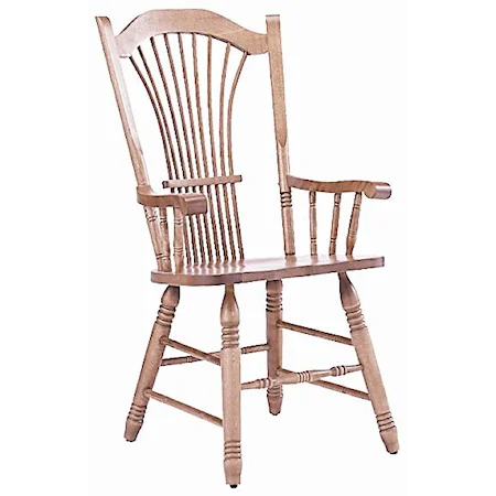Customizable Sheaf Back Arm Chair